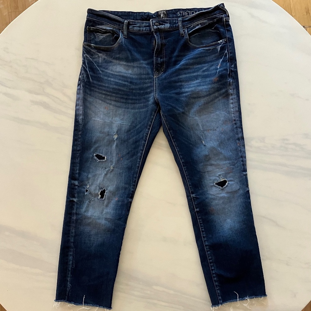 PRPS E98P53FS Indigo Stretch Distressed Jeans 38 x 28